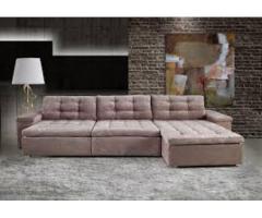  Conjunto estofado Sofá 2 e 3 lugares. Com assentos retrateis e encostos reclináveis. 